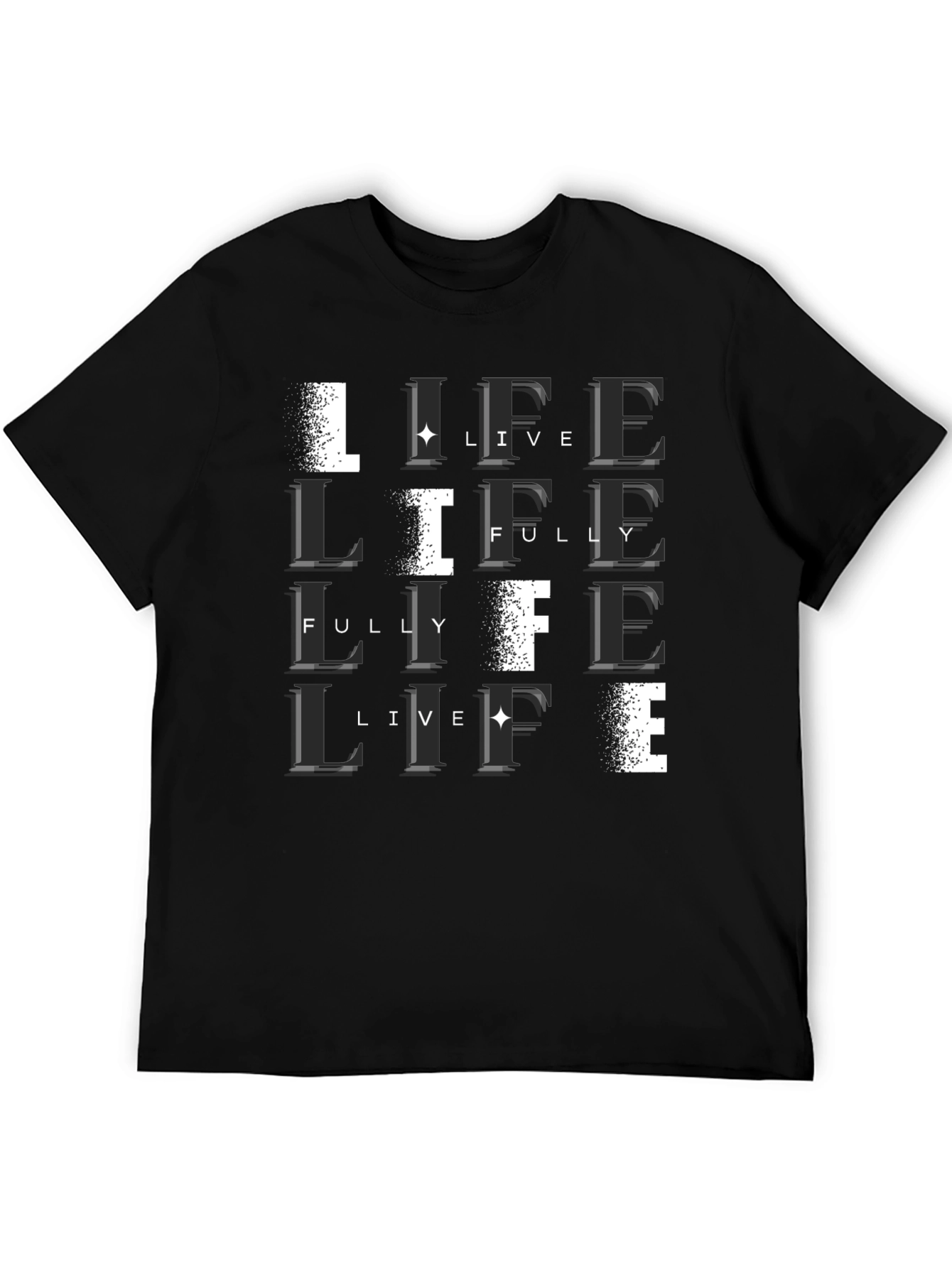 Live Life Fully Black T-Shirt