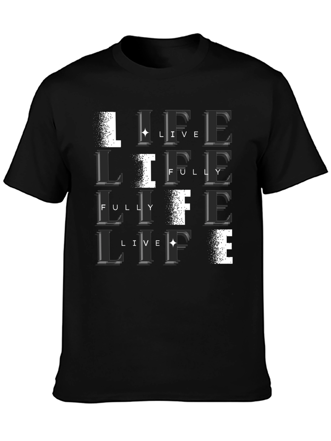 Live Life Fully Black T-Shirt