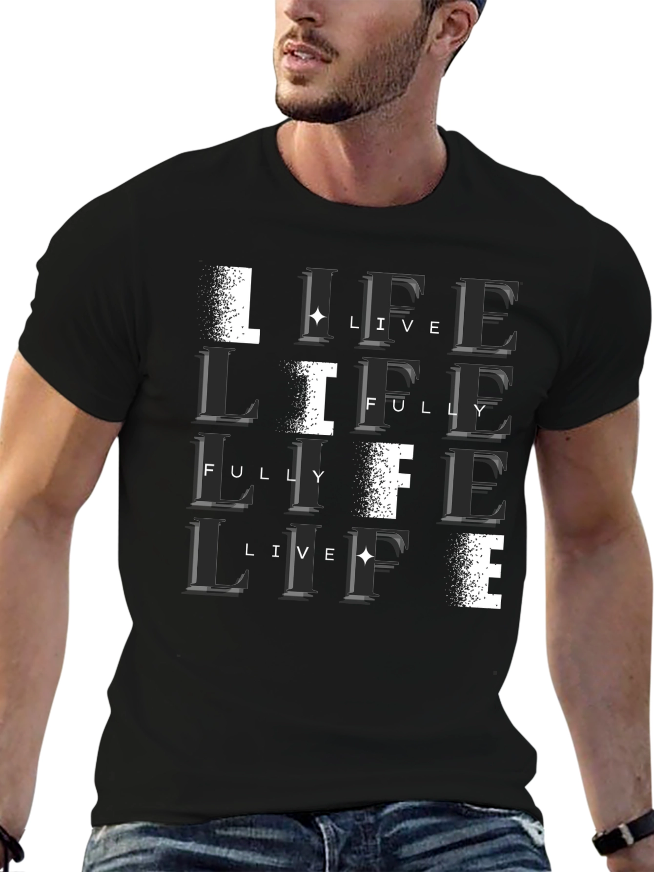 Live Life Fully Black T-Shirt