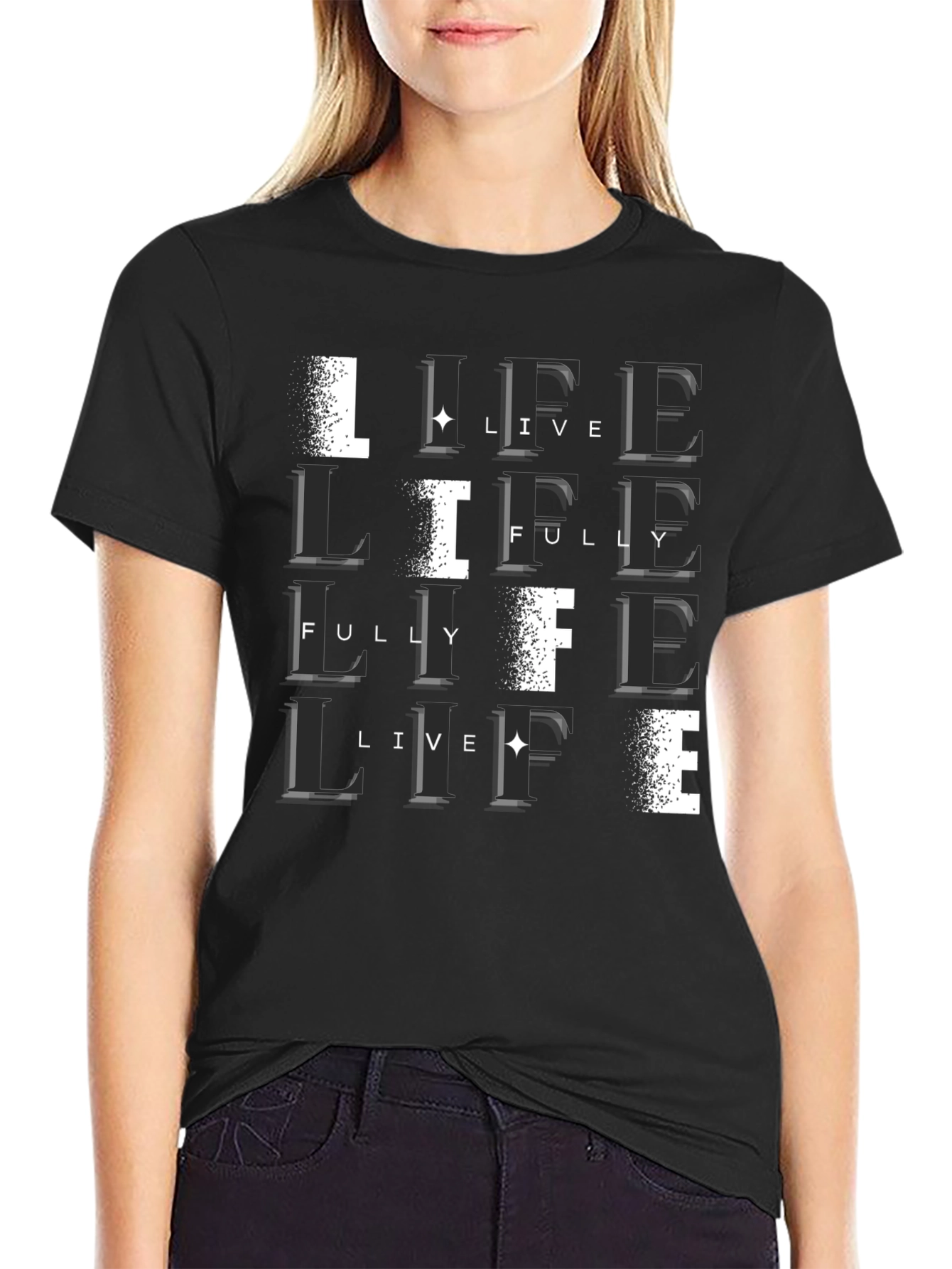 Live Life Fully Black T-Shirt