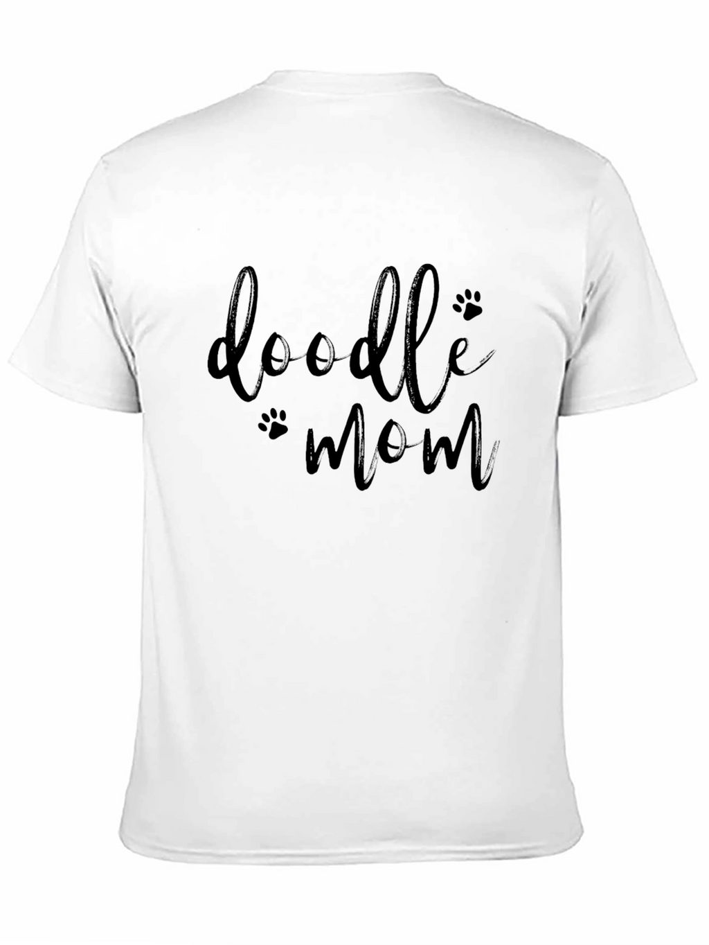 Doodle Mom Black T-Shirt - Paw Print Design