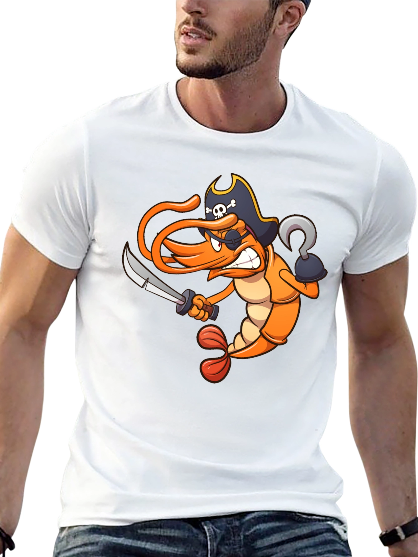 Pirate Shrimp Graphic T-Shirt
