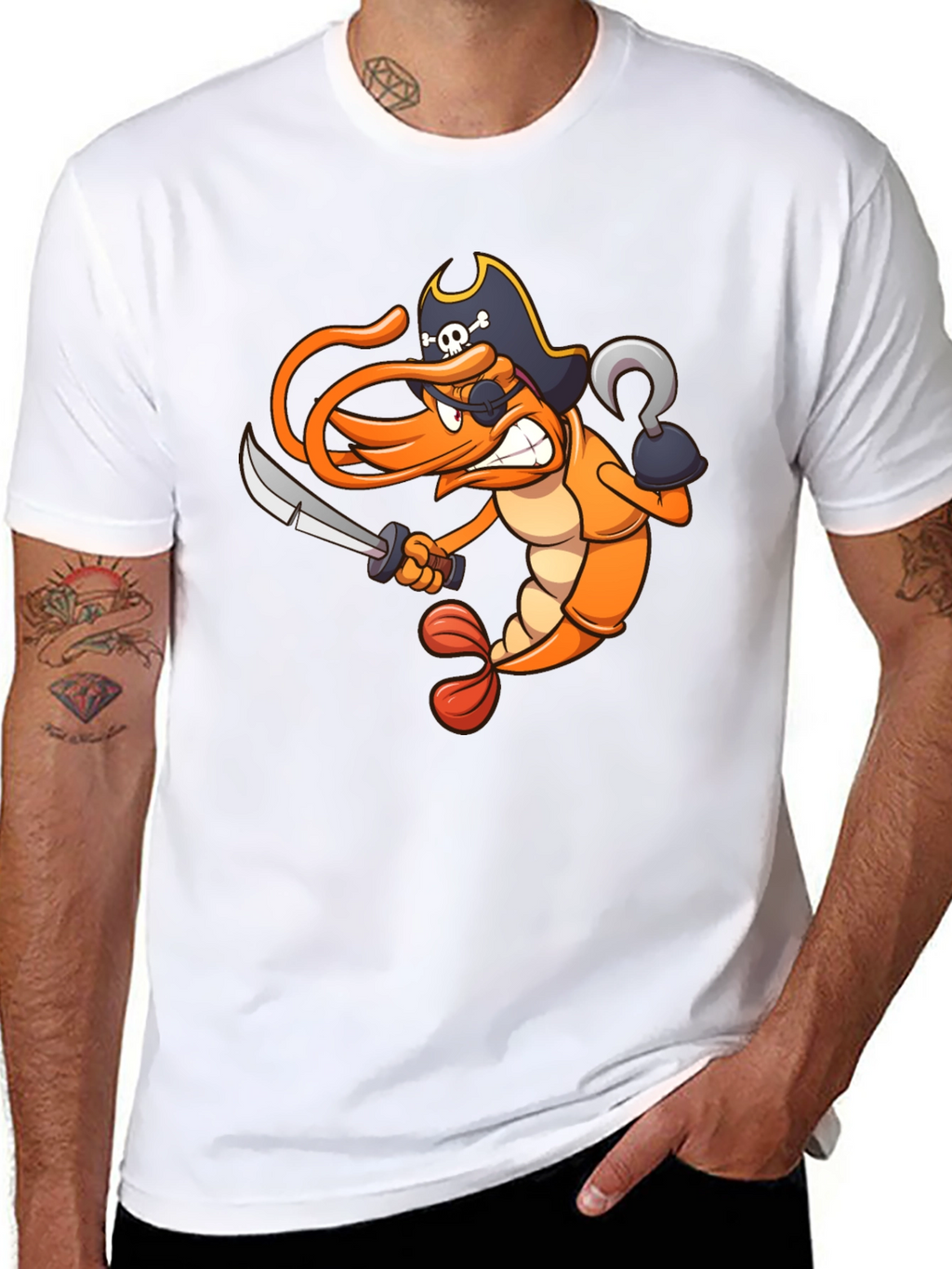 Pirate Shrimp Graphic T-Shirt
