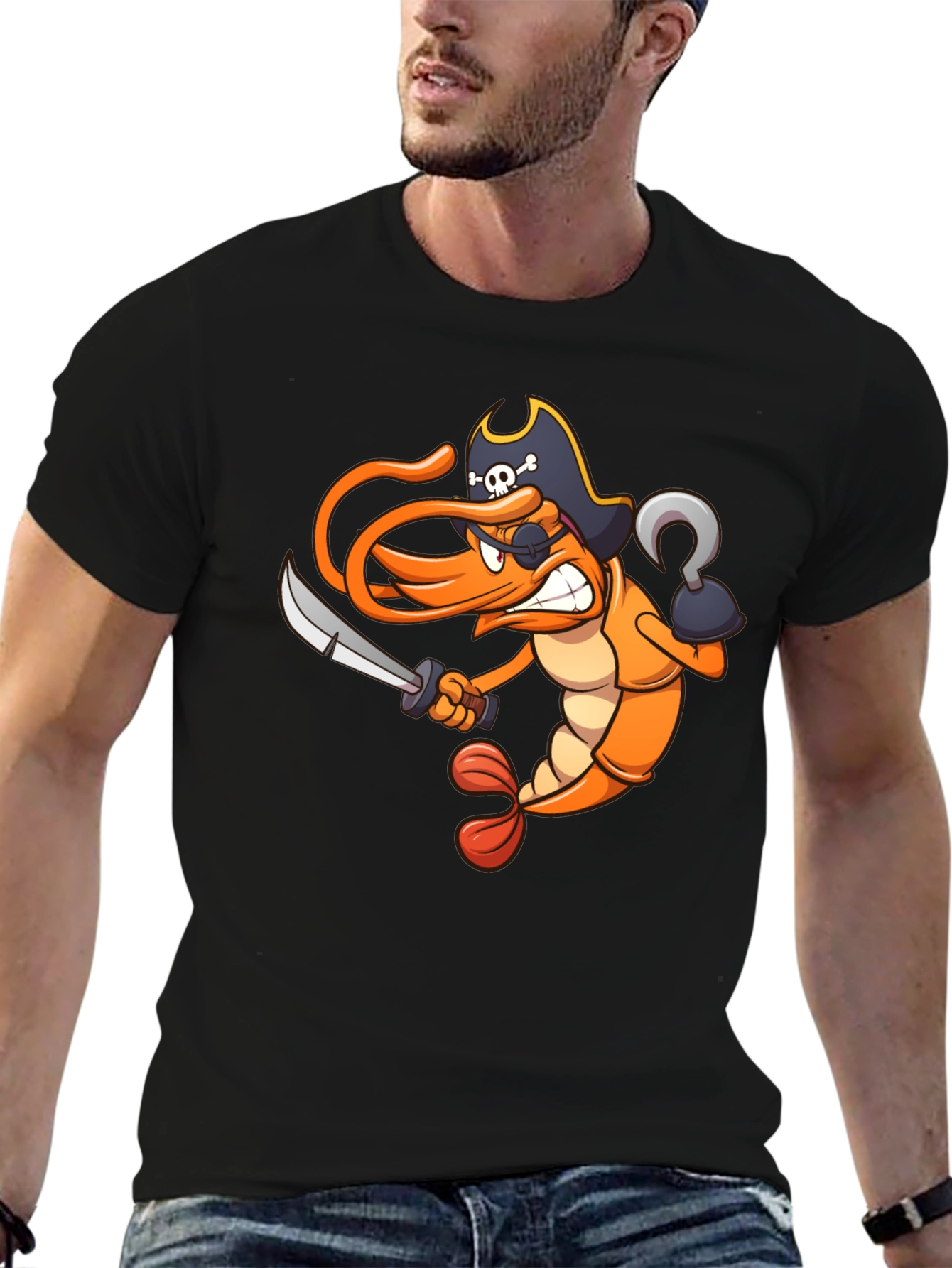 Pirate Shrimp Graphic T-Shirt