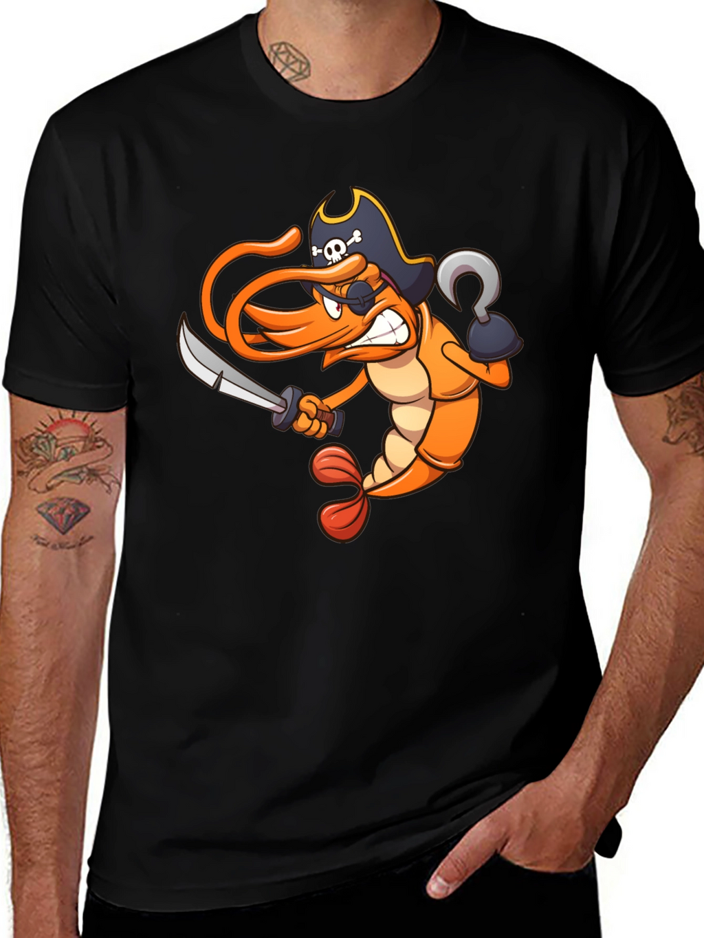 Pirate Shrimp Graphic T-Shirt