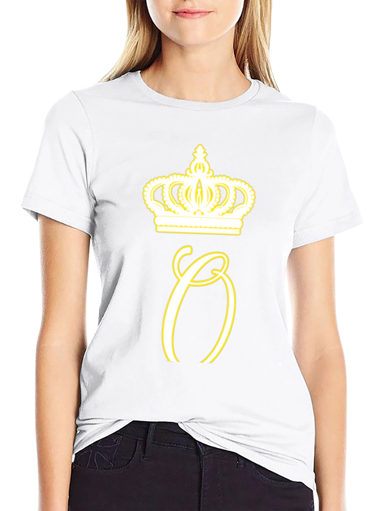Crown Initial Tee - Stylish Mens Black T-Shirt