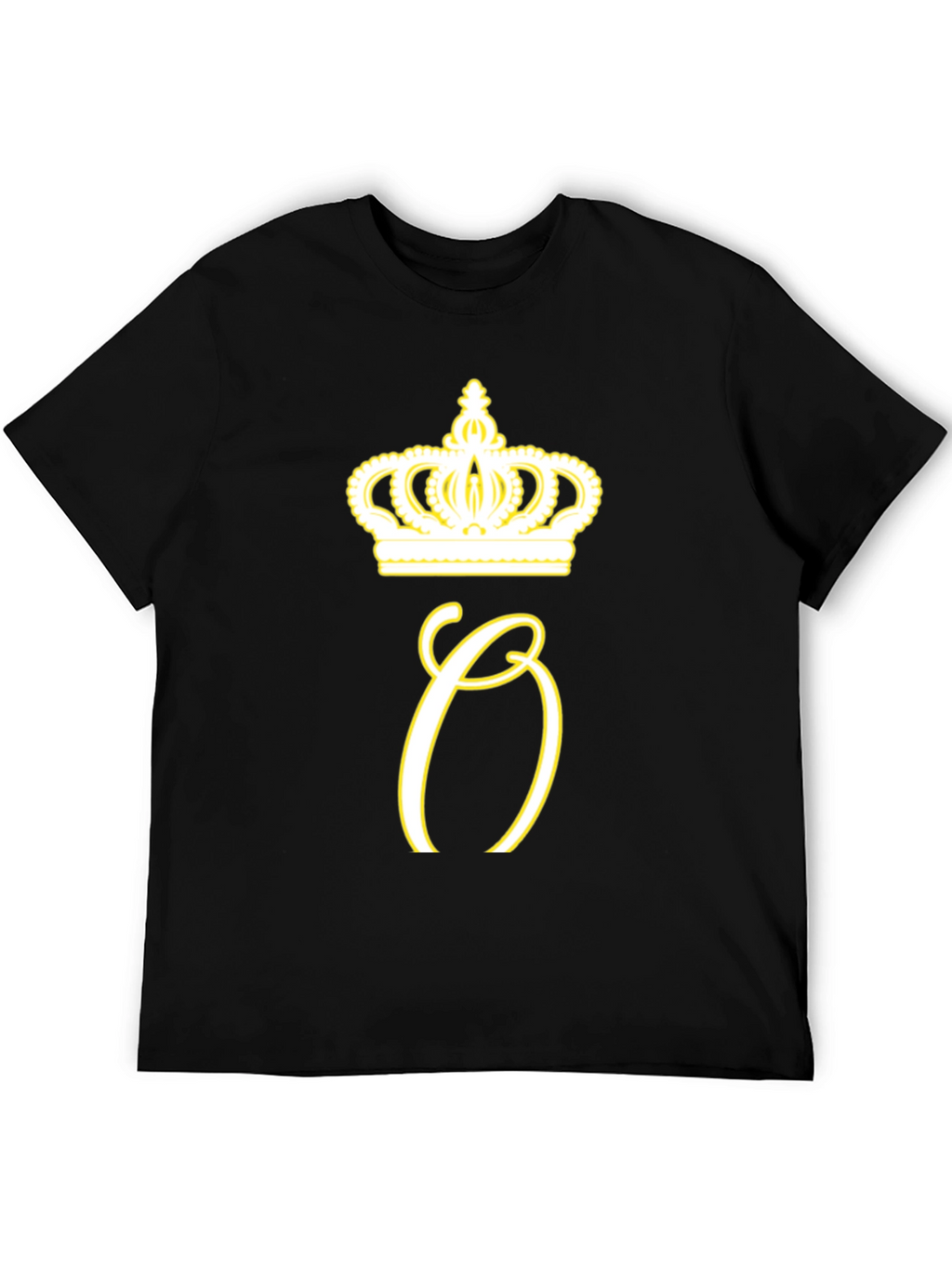 Crown Initial Tee - Stylish Mens Black T-Shirt
