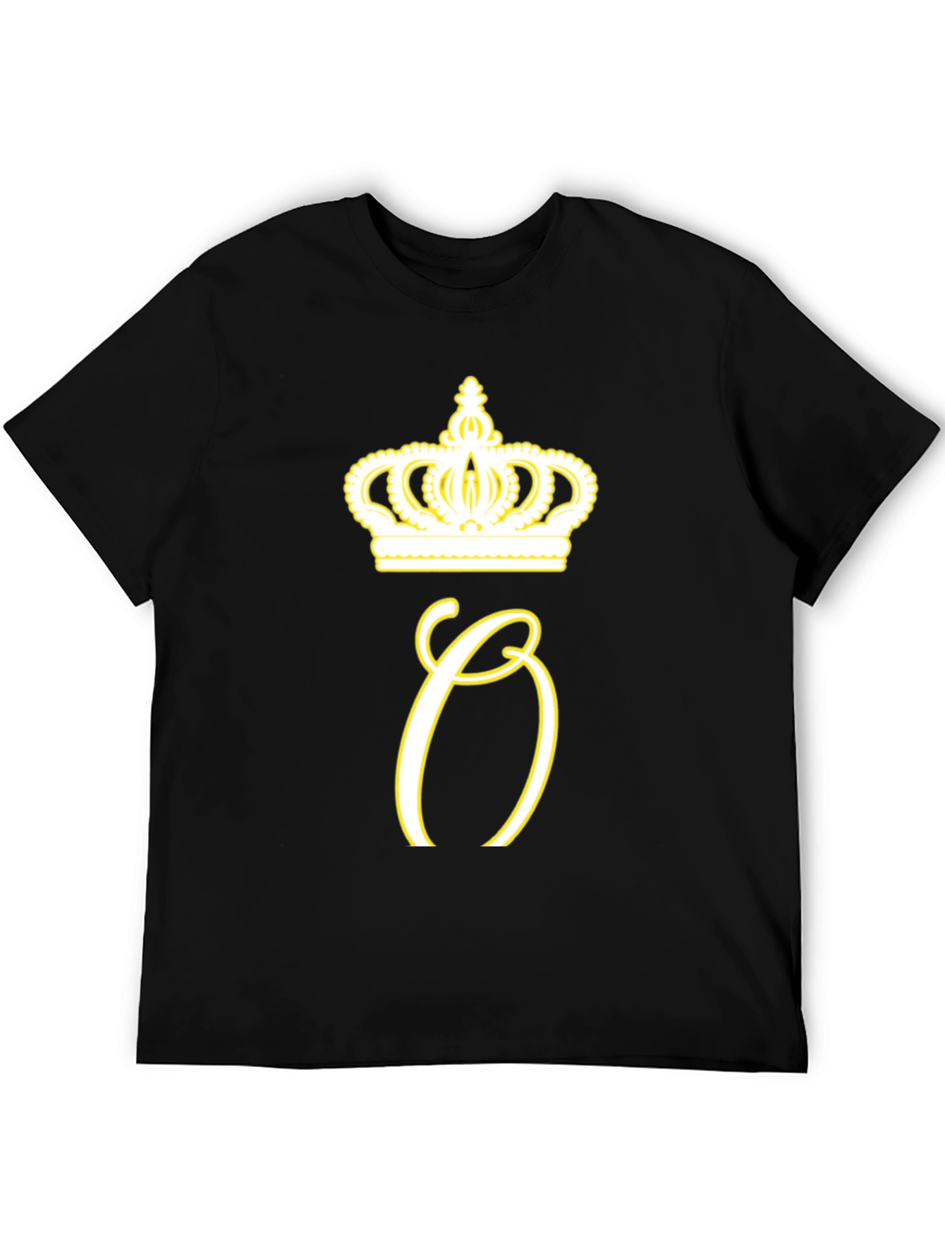Crown Initial Tee - Stylish Mens Black T-Shirt