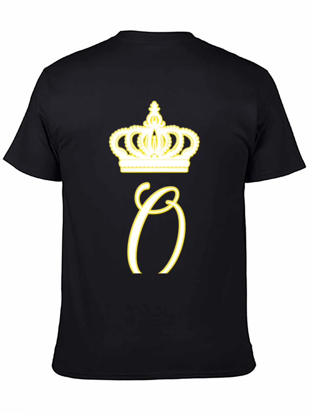 Crown Initial Tee - Stylish Mens Black T-Shirt