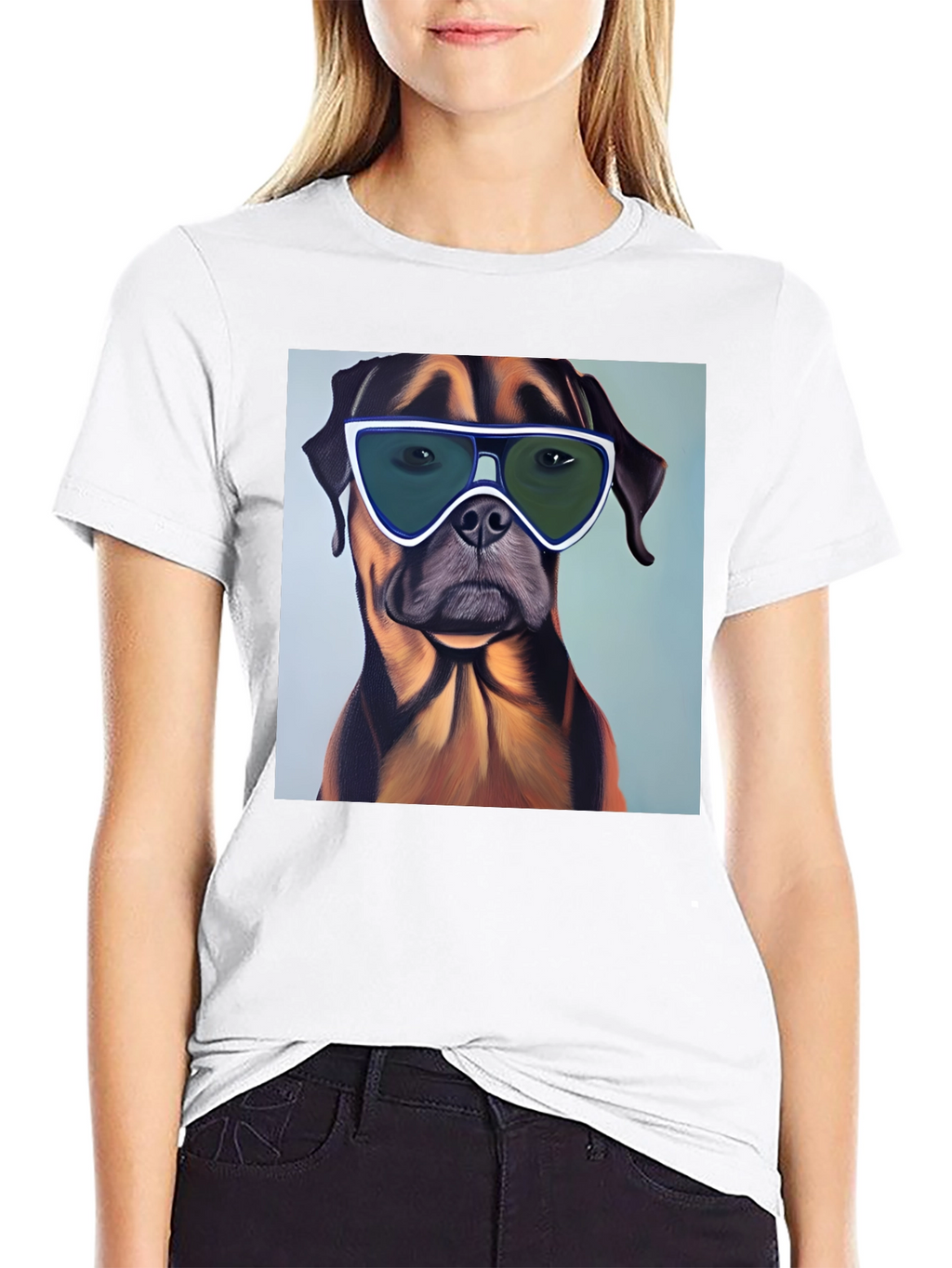 Cool Dog Graphic T-Shirt - Black