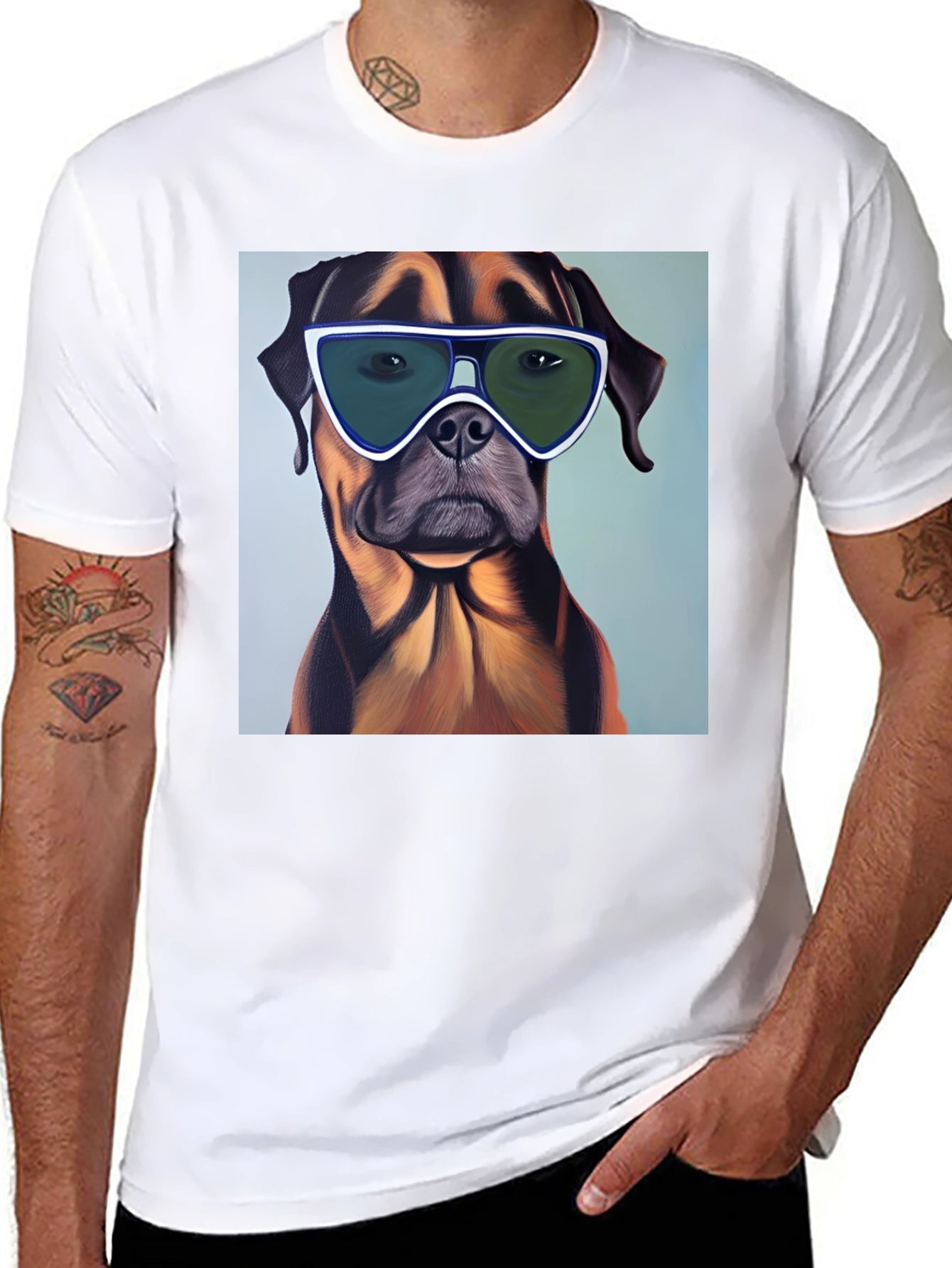 Cool Dog Graphic T-Shirt - Black