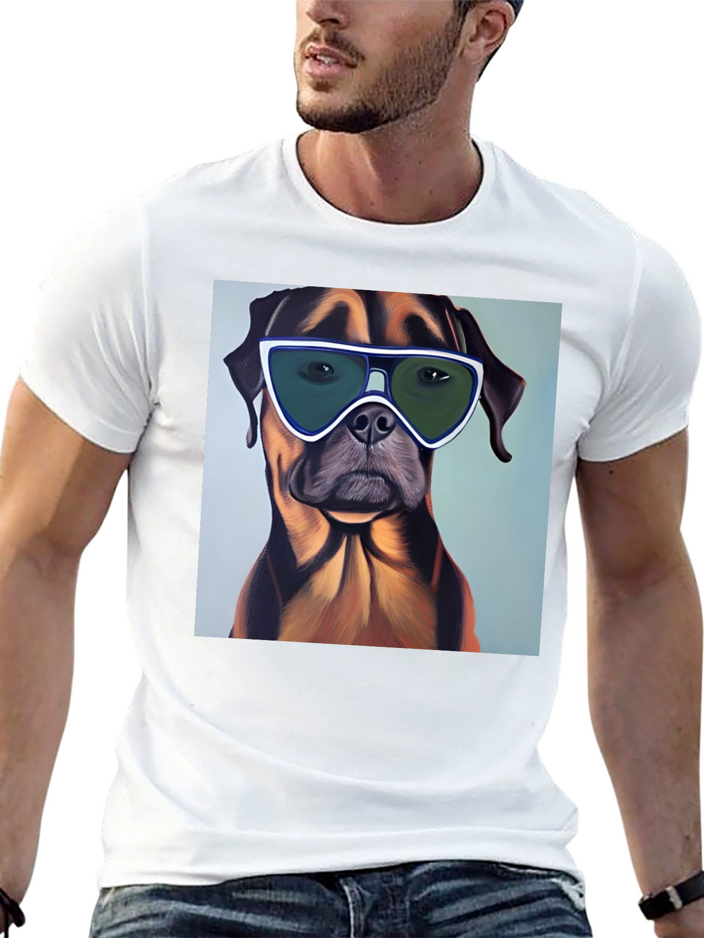 Cool Dog Graphic T-Shirt - Black