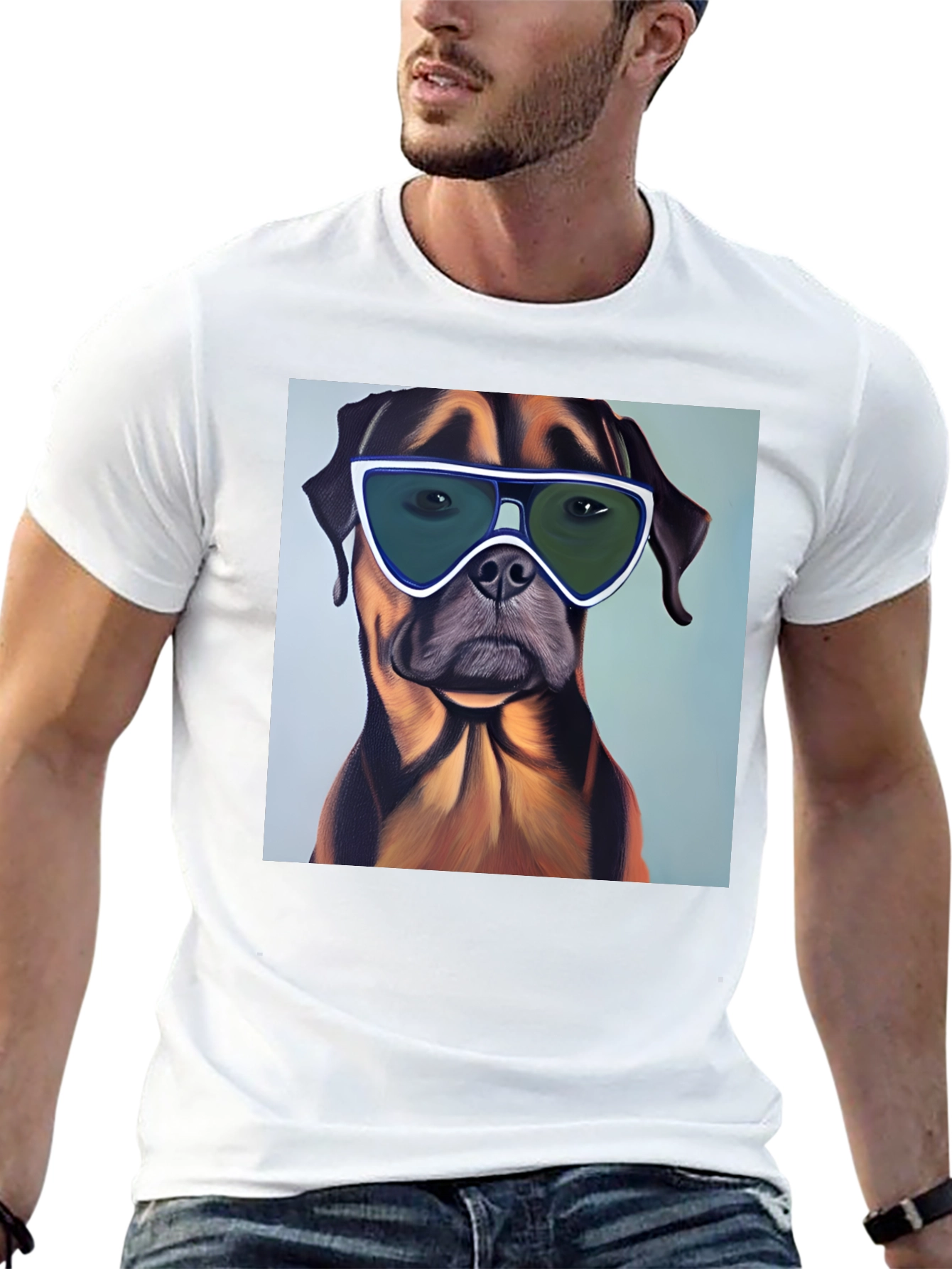 Cool Dog Graphic T-Shirt - Black