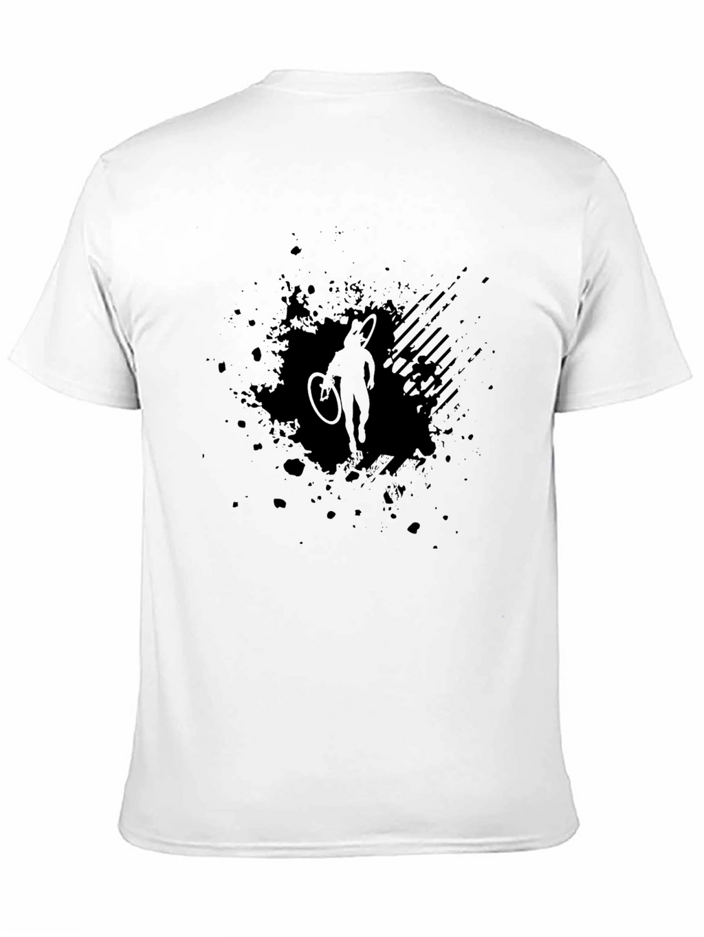 Black Cycling Silhouette Graphic T-Shirt
