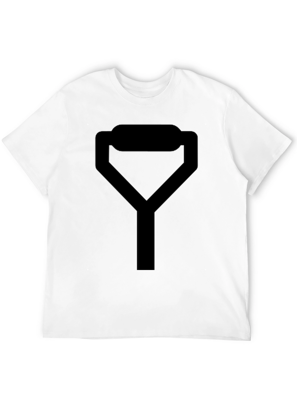 Minimalist Shovel Graphic T-Shirt - Black