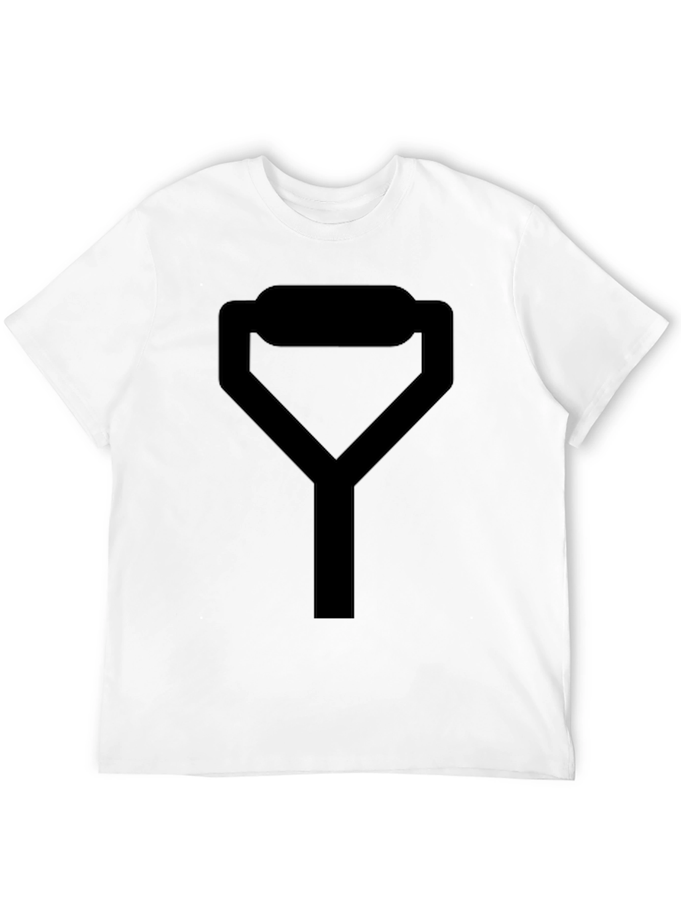 Minimalist Shovel Graphic T-Shirt - Black