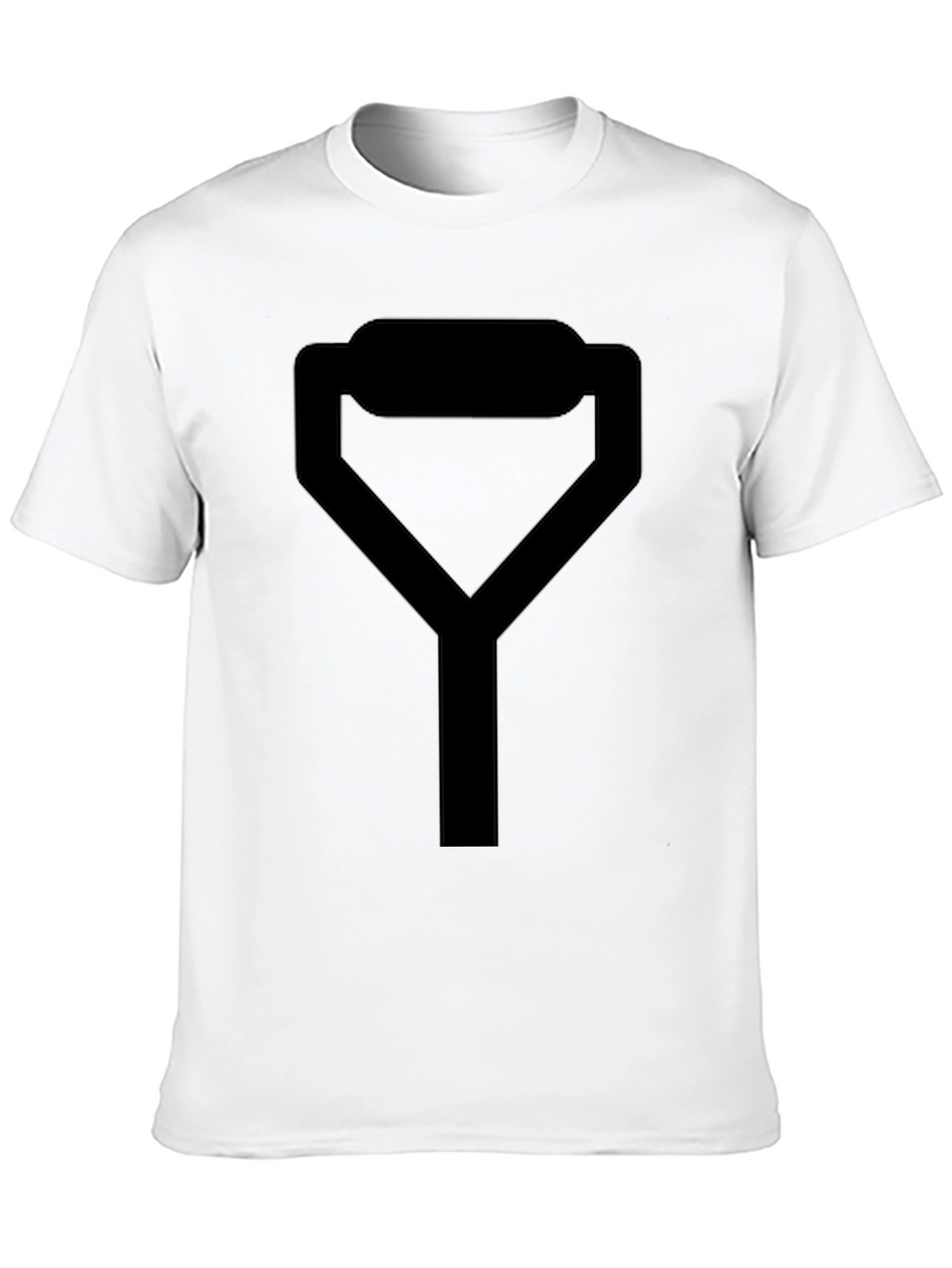 Minimalist Shovel Graphic T-Shirt - Black