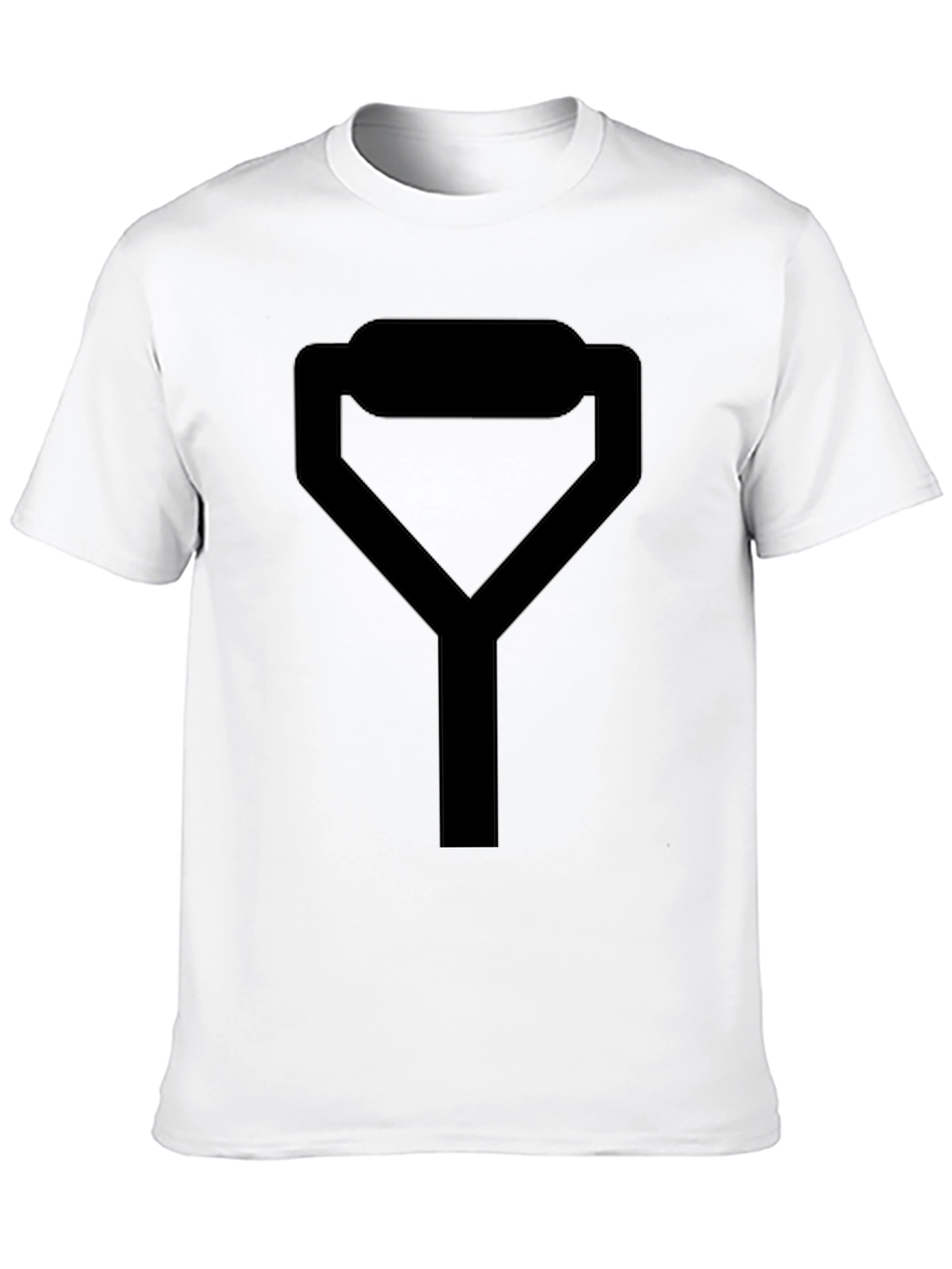 Minimalist Shovel Graphic T-Shirt - Black