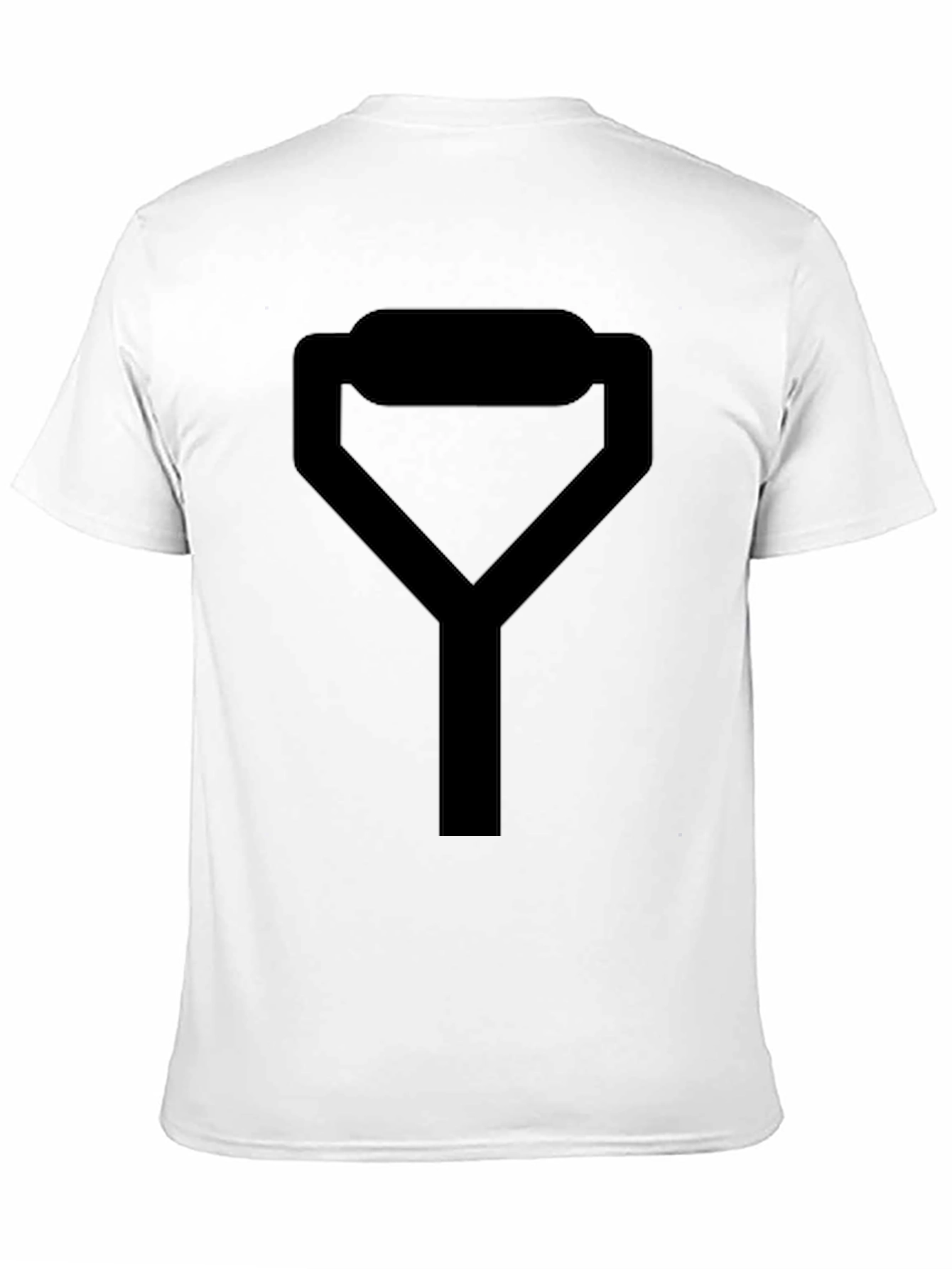 Minimalist Shovel Graphic T-Shirt - Black