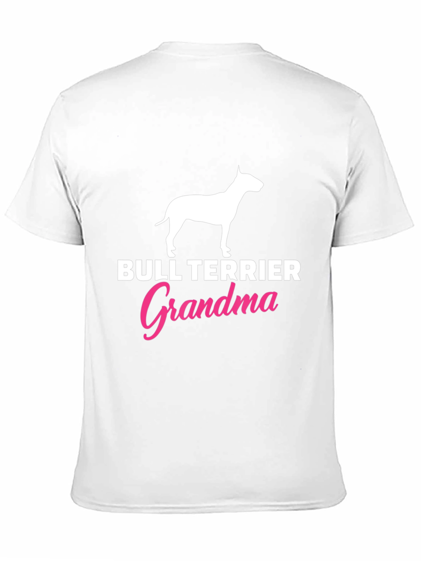 Bull Terrier Grandma T-Shirt Black Cotton