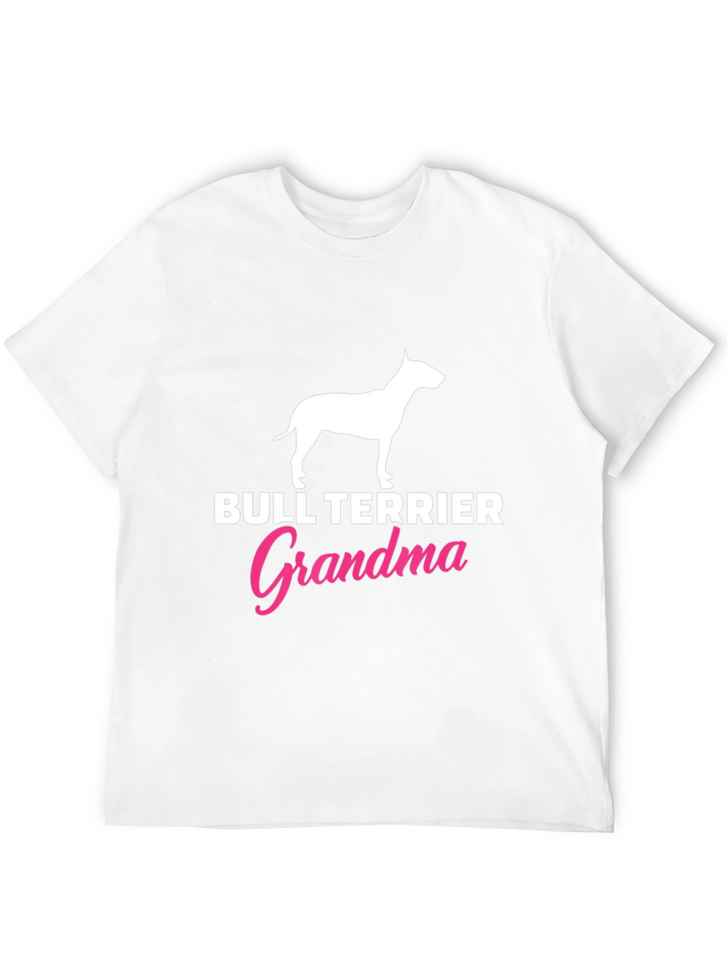 Bull Terrier Grandma T-Shirt Black Cotton