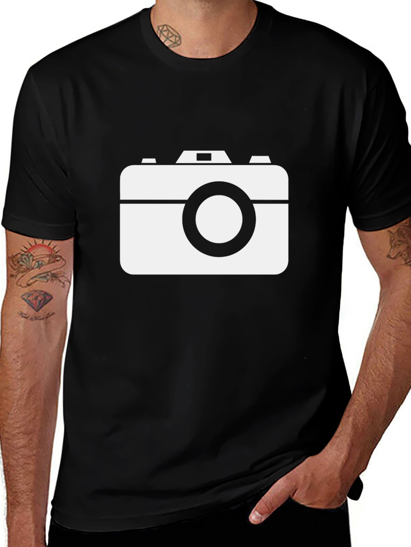 Retro Camera Graphic T-Shirt - Classic Photographer Style