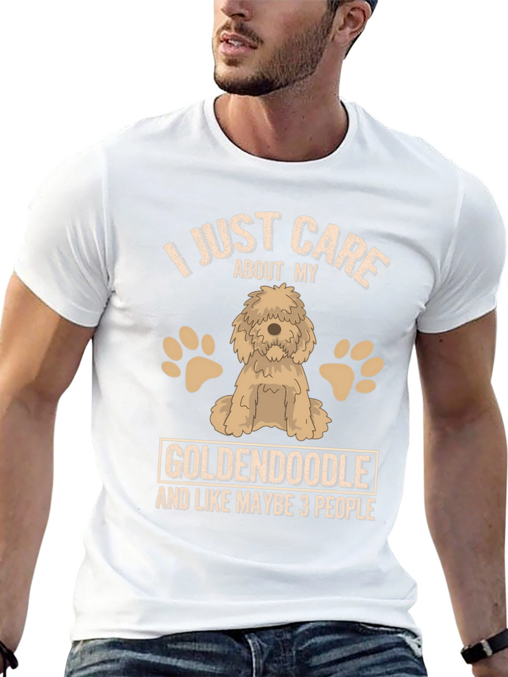 Goldendoodle Lover T-Shirt - Care About My Dog Tee