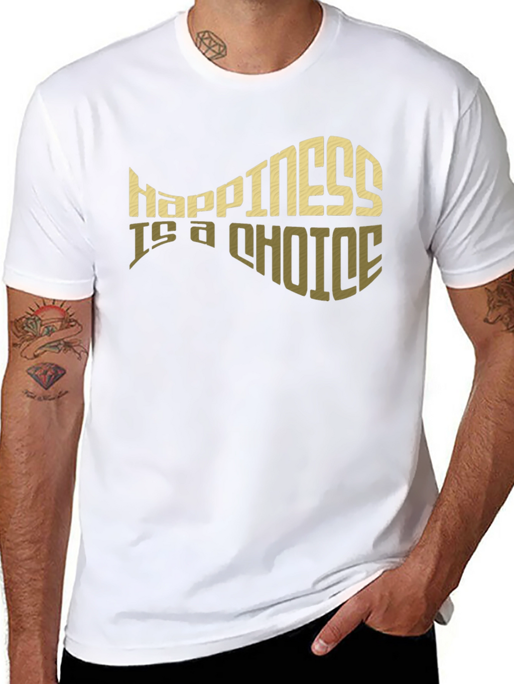 Happiness is a Choice Graphic Tee - Black