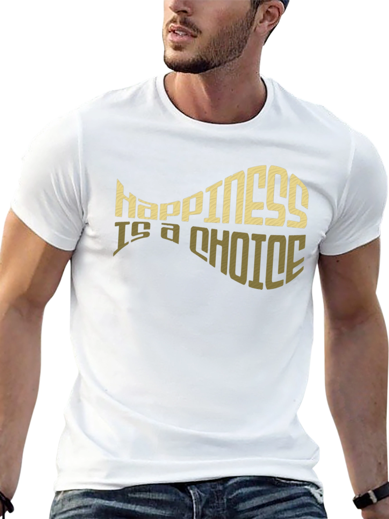 Happiness is a Choice Graphic Tee - Black