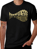 Happiness is a Choice Graphic Tee - Black