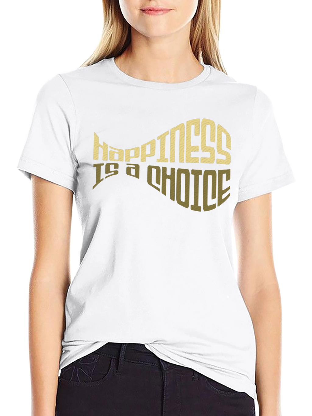 Happiness is a Choice Graphic Tee - Black