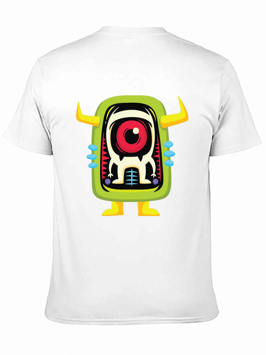 Cartoon Monster Graphic Print Black T-Shirt
