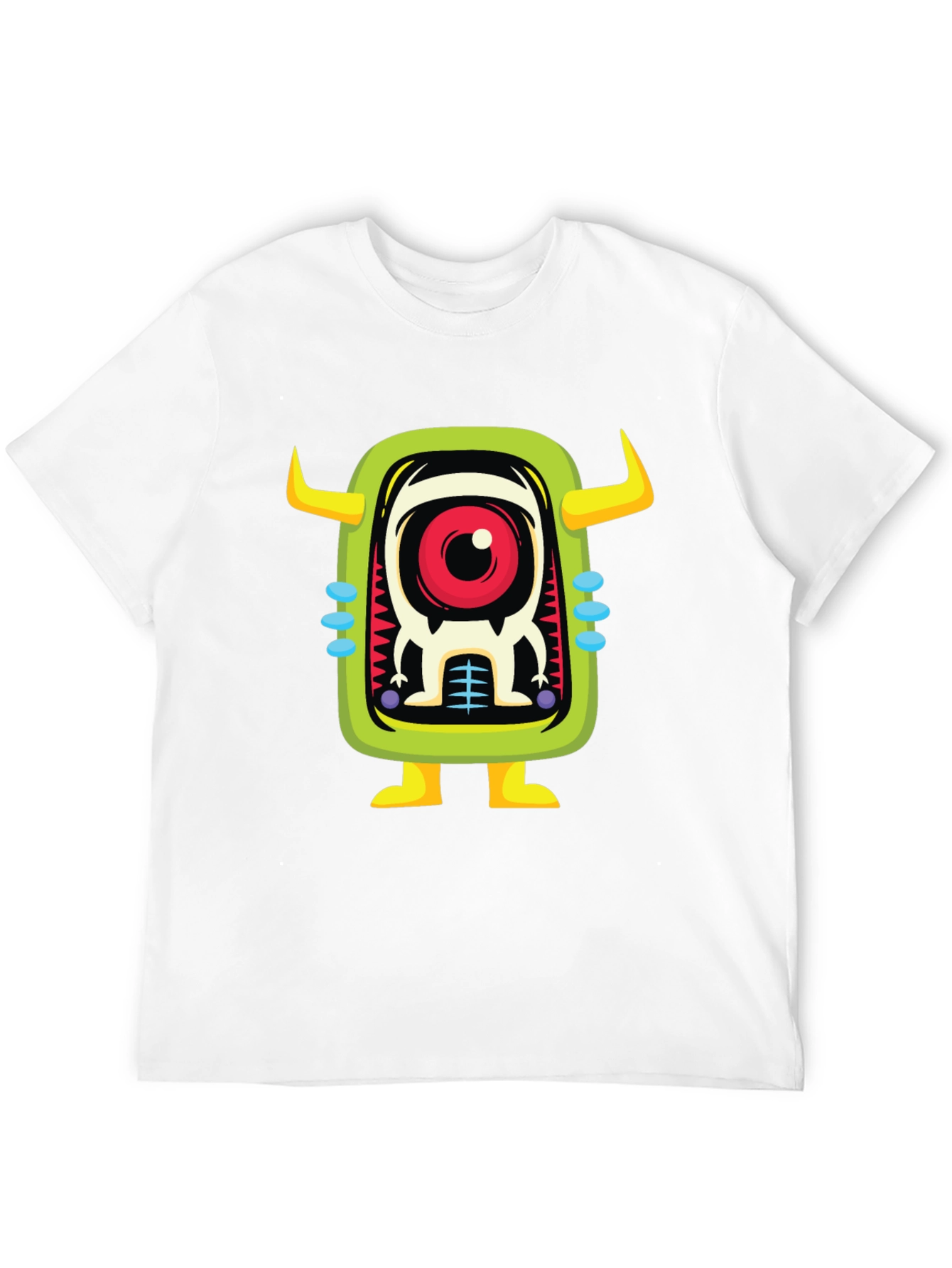 Cartoon Monster Graphic Print Black T-Shirt