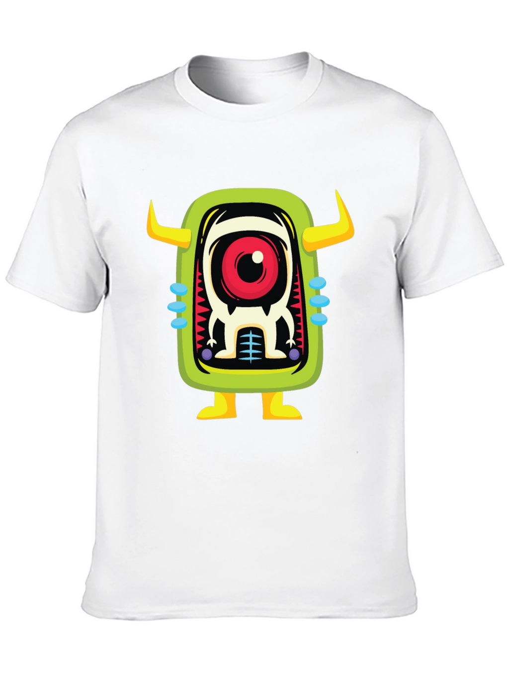 Cartoon Monster Graphic Print Black T-Shirt