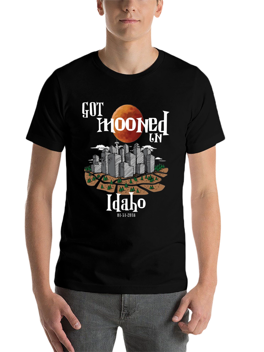 Got Mooned in Idaho Total Eclipse T-Shirt
