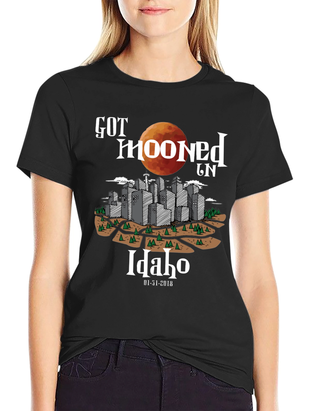 Got Mooned in Idaho Total Eclipse T-Shirt