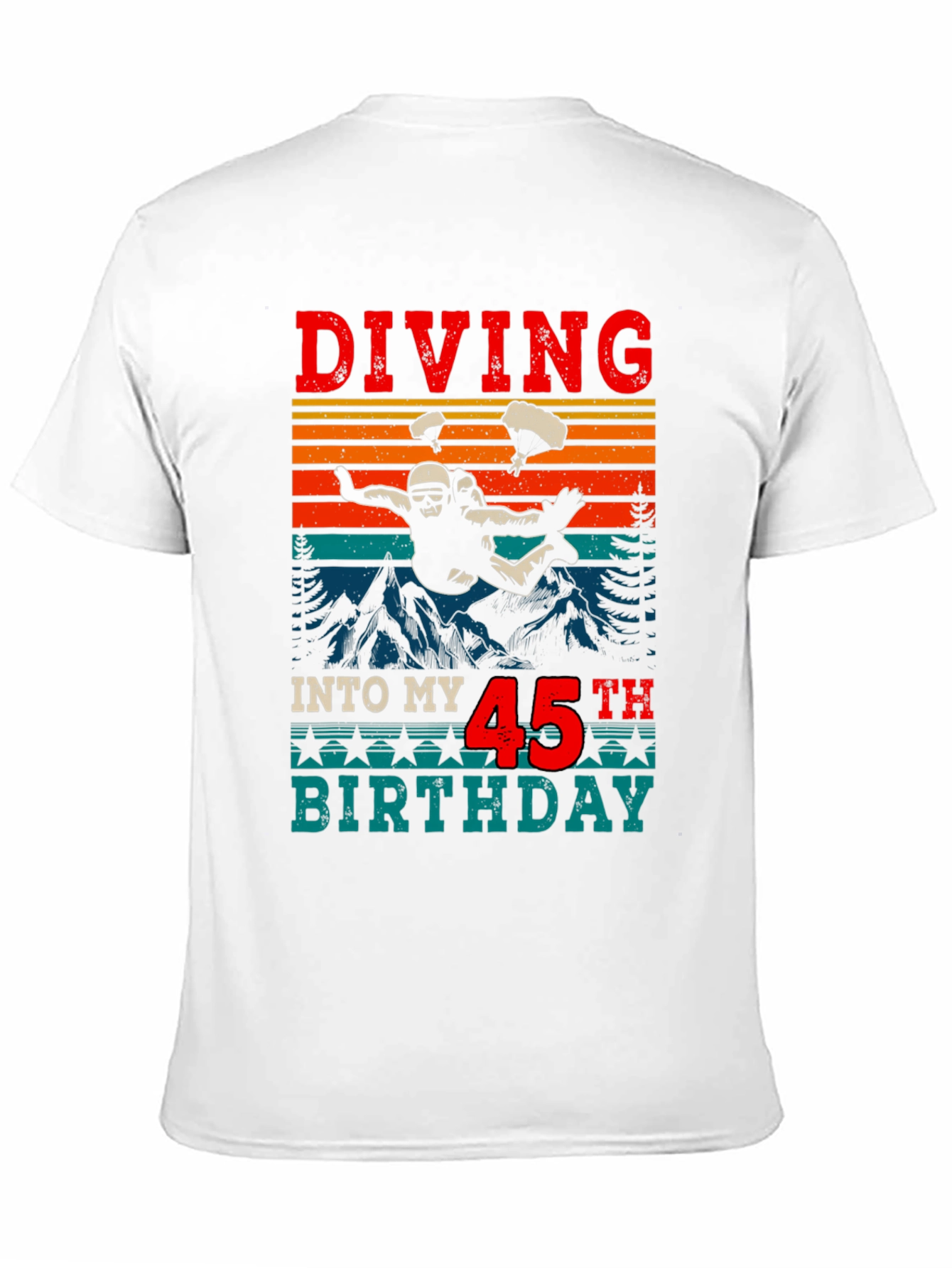 Diving Into My 45th Birthday Black T-Shirt