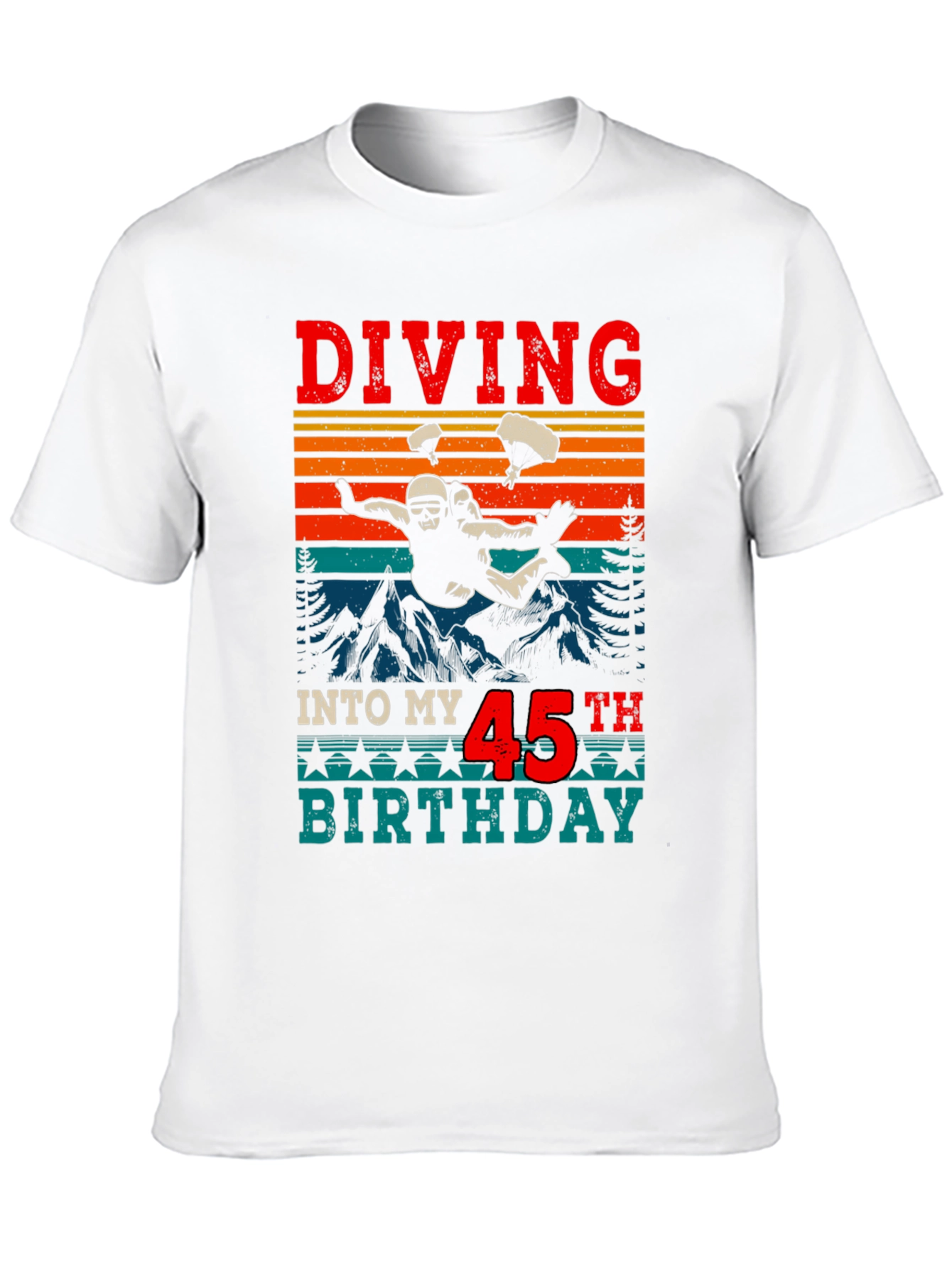 Diving Into My 45th Birthday Black T-Shirt