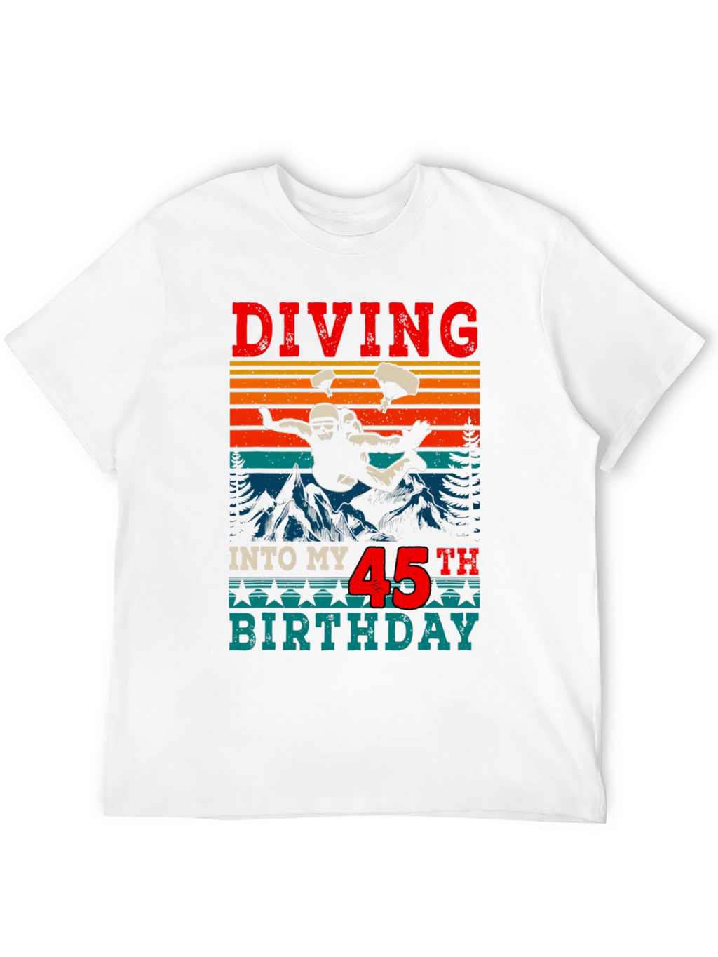 Diving Into My 45th Birthday Black T-Shirt