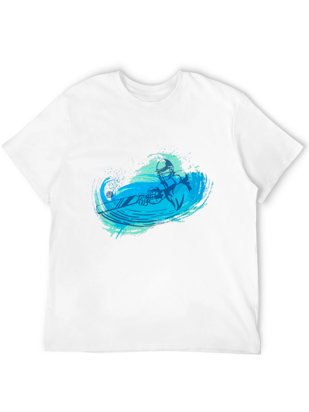 Water Skiing Graphic Tee - Black Cotton T-Shirt