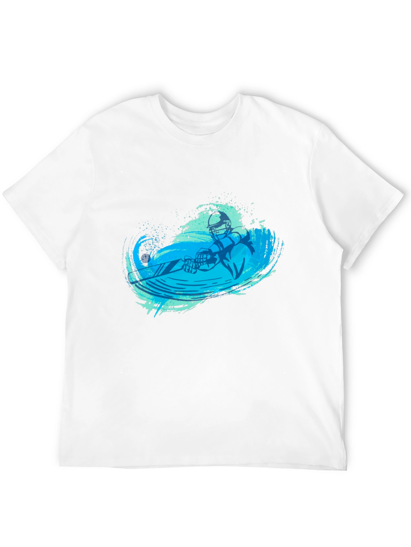 Water Skiing Graphic Tee - Black Cotton T-Shirt
