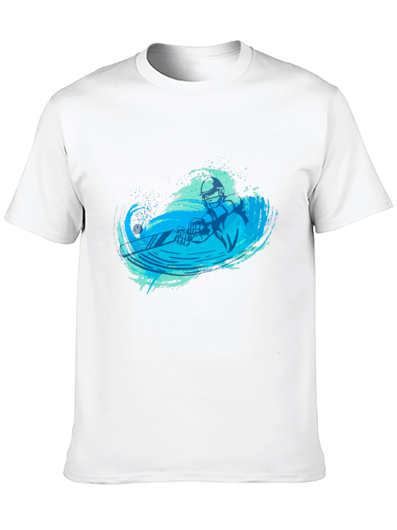 Water Skiing Graphic Tee - Black Cotton T-Shirt