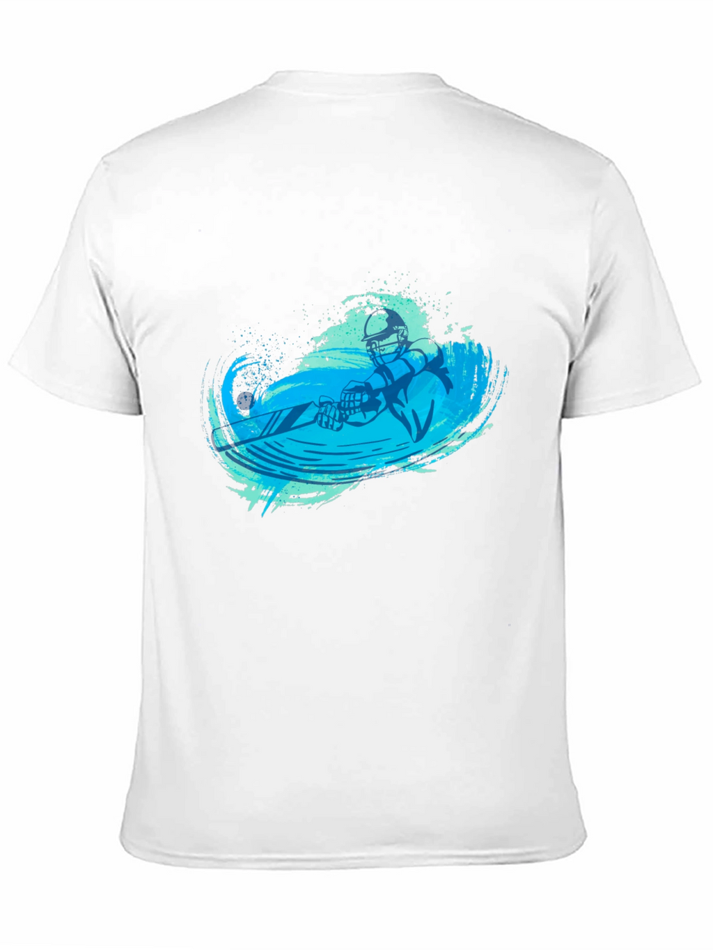 Water Skiing Graphic Tee - Black Cotton T-Shirt