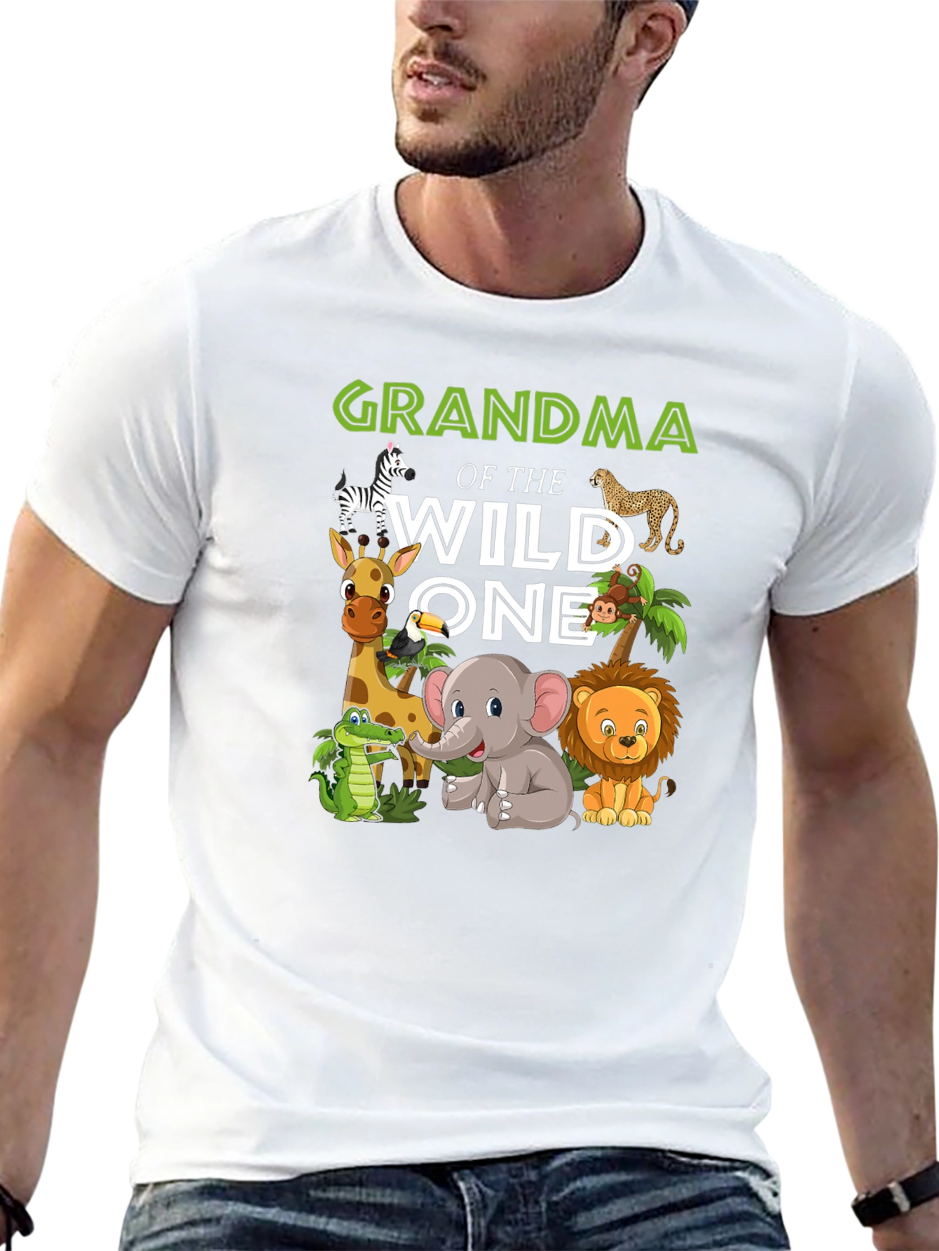 Grandma of the Wild One Jungle Animal T-Shirt