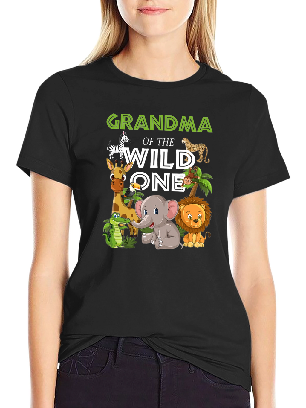 Grandma of the Wild One Jungle Animal T-Shirt