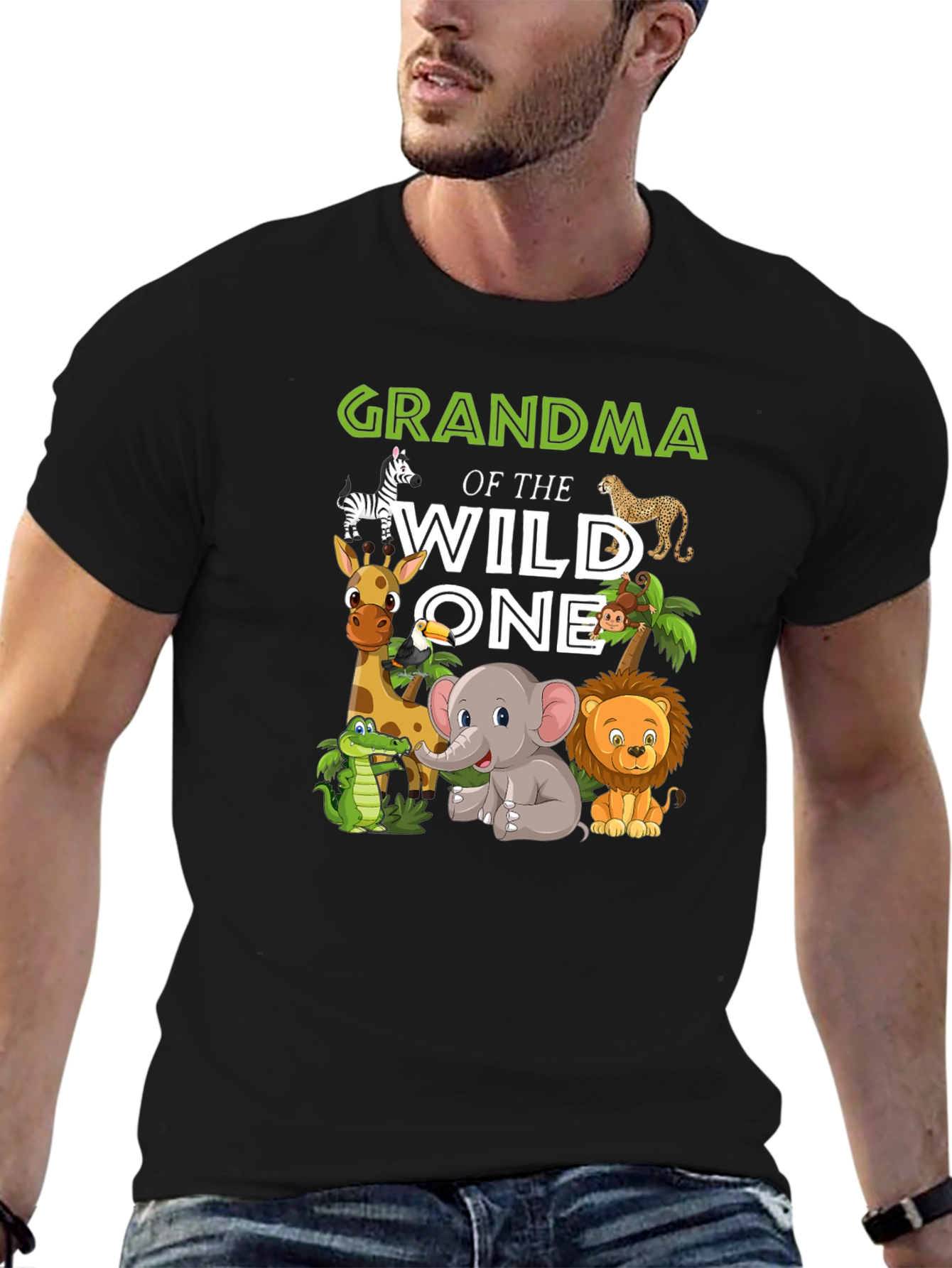 Grandma of the Wild One Jungle Animal T-Shirt