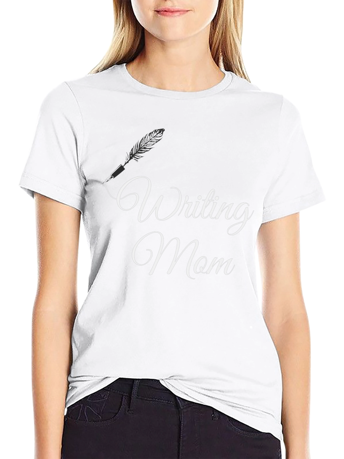 Writing Mom Black T-Shirt