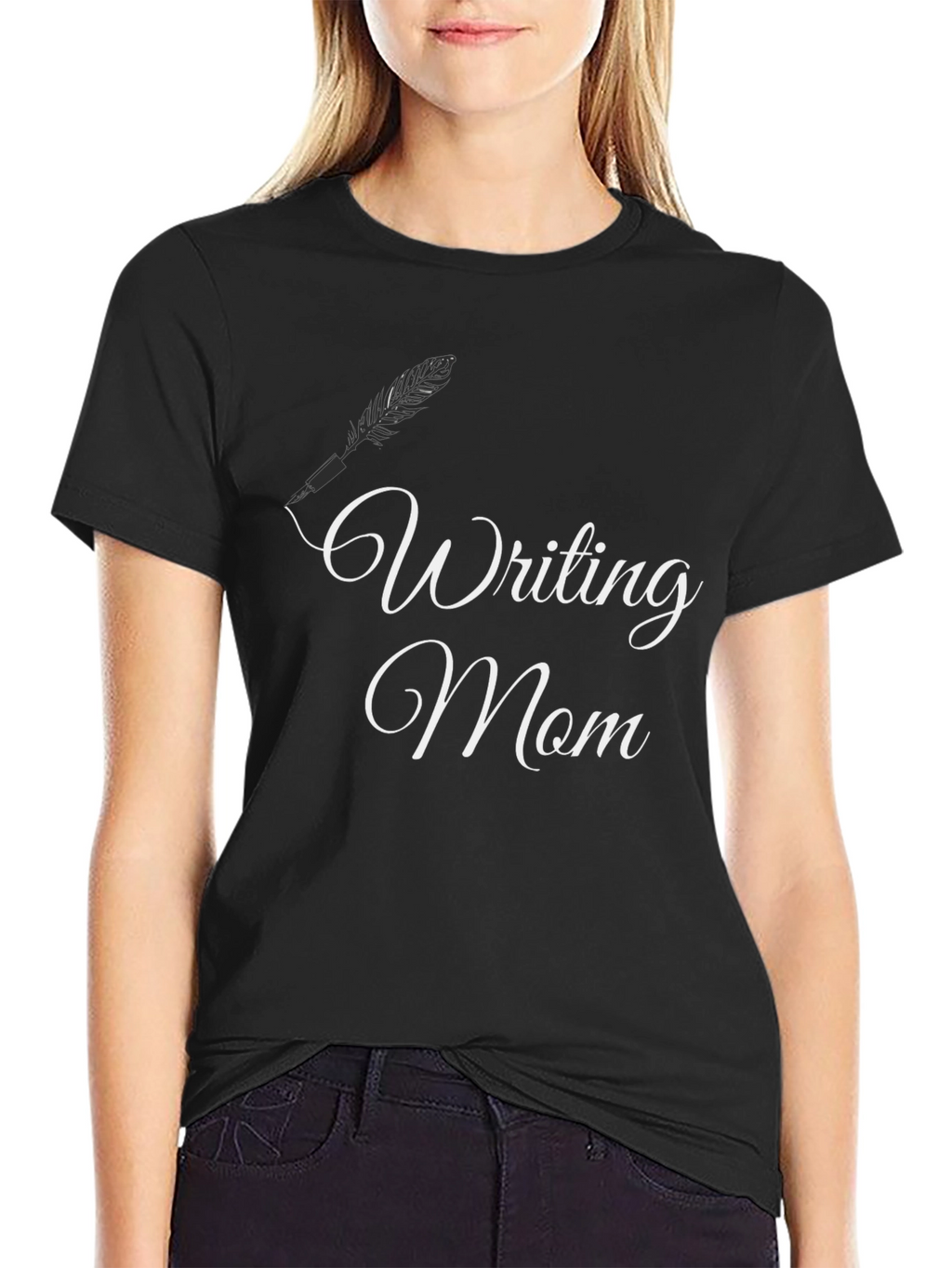 Writing Mom Black T-Shirt