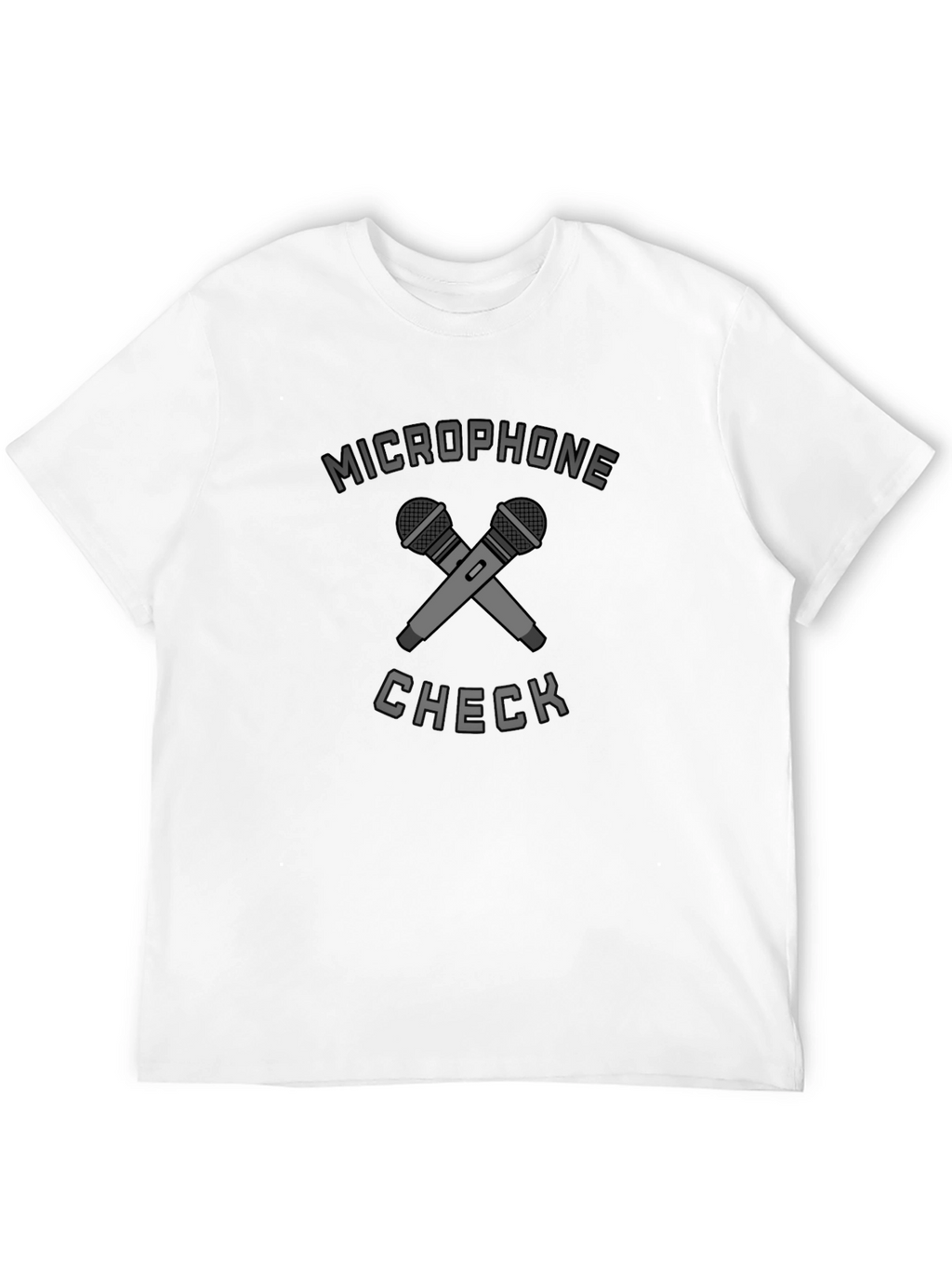 Microphone Check Graphic Tee - Musician T-Shirt