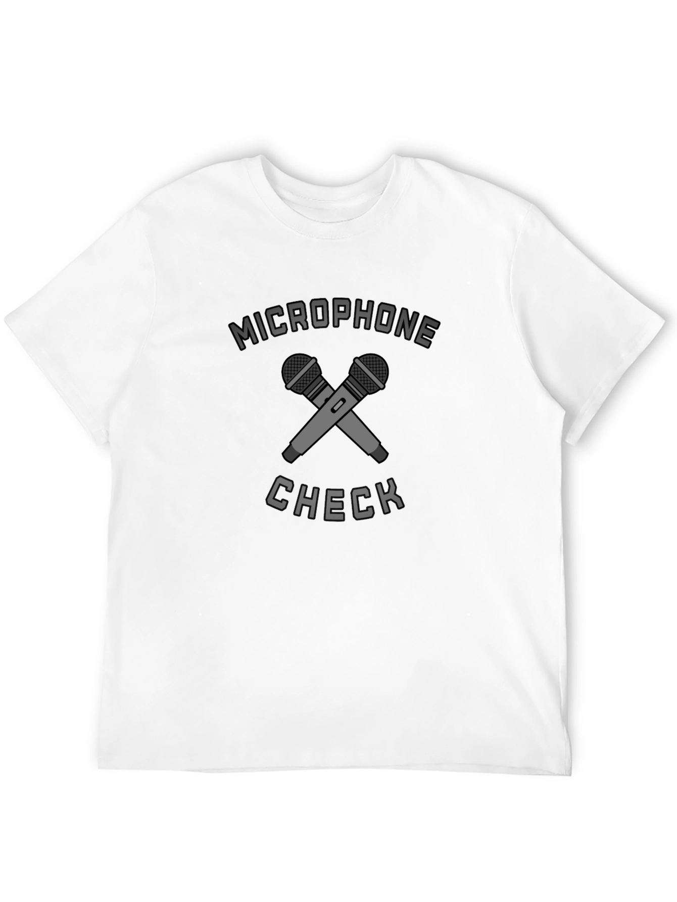 Microphone Check Graphic Tee - Musician T-Shirt